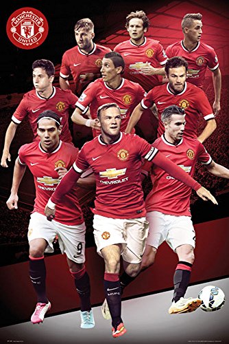 empireposter - Fußball - Manchester United - Collage 14/15 - Größe (cm), ca. 61x91,5 - Poster, NEU - von empireposter