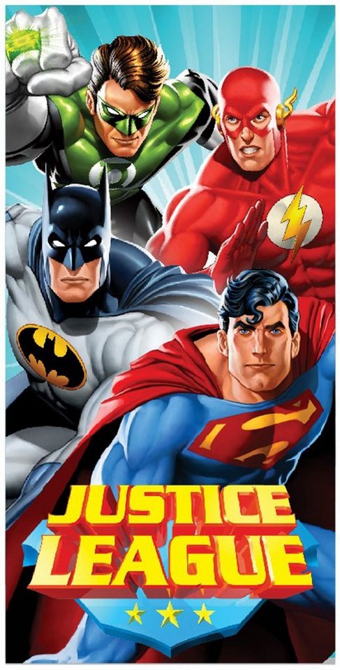 empireposter Handtuch Justice League - Team - Mikrofaser-Handtuch 70x140 cm - Strandtuch von empireposter