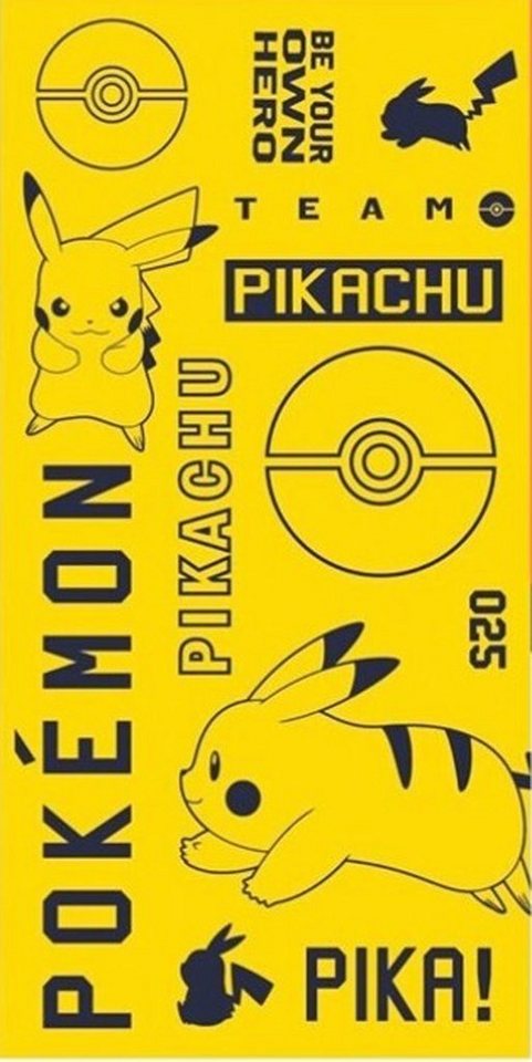 empireposter Handtuch Pokemon - Pikachu - Pika - Baumwoll Handtuch - 70x140 cm - Strandtuch von empireposter