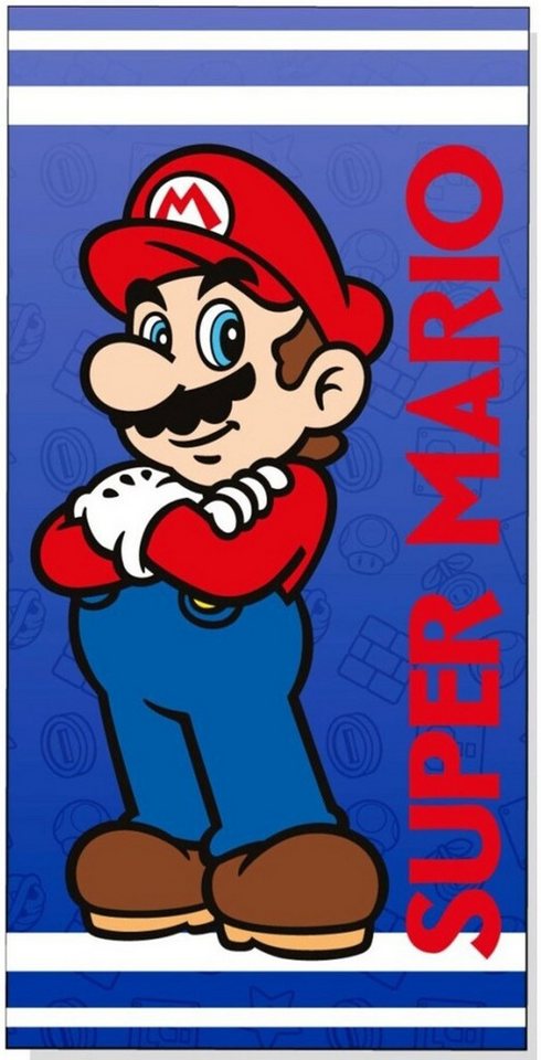 empireposter Handtuch Super Mario - Mario - Mikrofaser Handtuch Strandtuch - 70x140 cm von empireposter