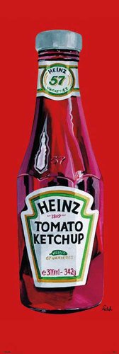 empireposter Heinz - Tomato Ketchup Küche Gastronomie Kunst Tür Poster Plakat Druck - Grösse 53x158 cm + 2 St Posterleisten Alu 63 cm von empireposter