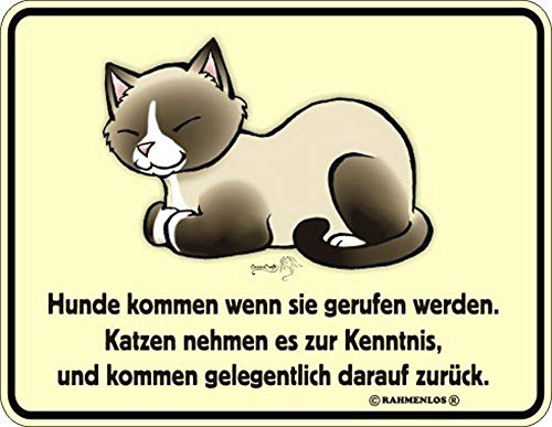 empireposter Hunde kommen wenn sie gerufen - Blech-Schild Blechschild mit Spruch, 4 Saugnäpfe - Grösse 22x17 cm empireposter Hunde kommen wenn sie gerufen - Blech-Schild Blechschild mit Spruch, 4 Saugnäpfe - Grösse 22x17 cm von empireposter