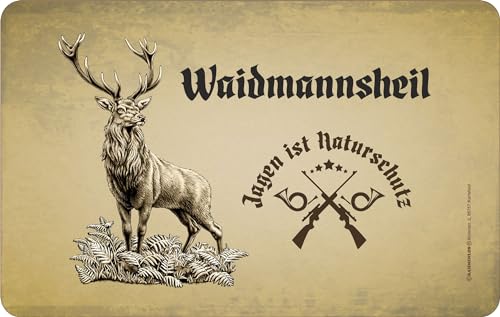 empireposter Jagd - Waidmannsheil - Resopal Brettchen Frühstücksbrettchen 23,5x14,5 cm von empireposter