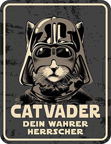 empireposter Katze - Catvader - Blech-Schild Spruch - Blechschild - Grösse 17x22 cm empireposter Katze - Catvader - Blech-Schild Spruch - Blechschild - Grösse 17x22 cm von empireposter