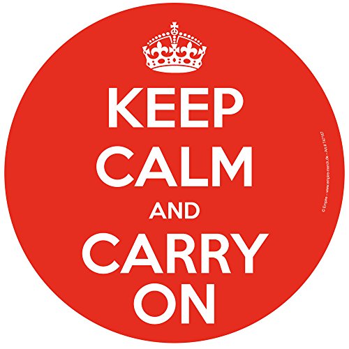 empireposter Keep Calm - and Carry On - Sticker Aufkleber Sprüche - Grösse Ø 9,5 cm empireposter Keep Calm - and Carry On - Sticker Aufkleber Sprüche - Grösse Ø 9,5 cm von empireposter