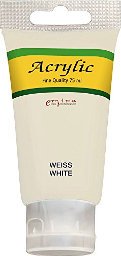 empireposter Künstlerbedarf - Acrylfarbe weiß - Inhalt 75 ml von empireposter