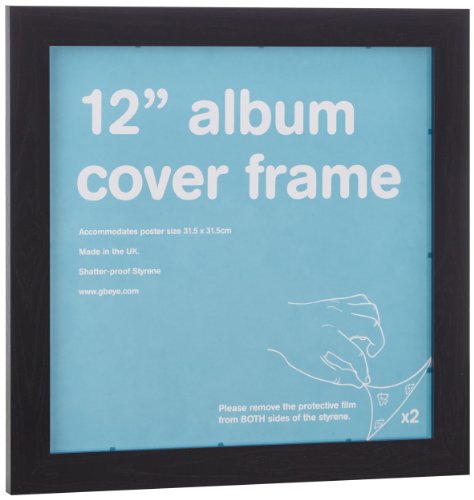 empireposter LP Schallplatten-Cover Rahmen - LP Wechselrahmen der Marke Shinsuke® für LP-Cover 3 cm MDF Holzfaserwerkstoff 31,5x31,5 cm schwarz von empireposter