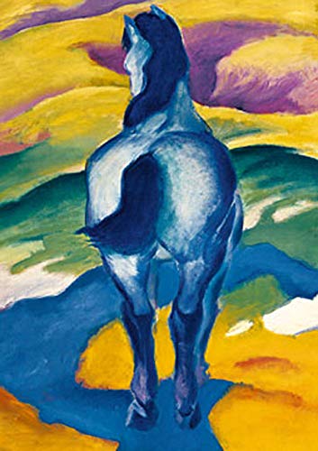 empireposter Marc, Franz - Blaues Pferd II - Kunstdruck Artprint Gemälde Blaues Pferd II - Grösse 21x29 cm von empireposter