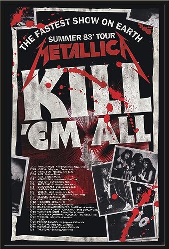 empireposter Metallica - Kill´em All 83 Tour - Heavy Metal, Hard Rock - Poster Druck 61x91,5 + Wechselrahmen, Shinsuke® Maxi Kunststoff schwarz, Acryl-Scheibe von empireposter