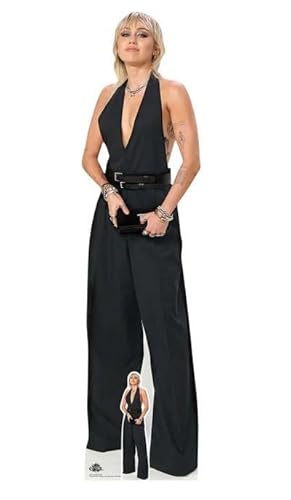empireposter Miley Cyrus - Black Jumpsuit - Pappaufsteller 42x167 cm von empireposter