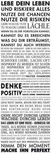 empireposter Motivational - Lebe Dein Leben Motivations Tür Poster Plakat Druck - Grösse 53x158 cm + 1 Packung tesa Powerstrips® - Inhalt 20 Stück von empireposter