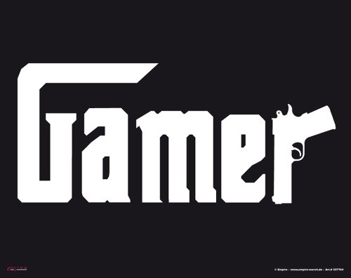 empireposter Mousepad Gamer Logo Grösse 24x19 cm - EPDM-Kautschuk, fest, elastisch, abriebsicher, PVC-frei von empireposter