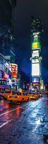 empireposter New York - Times Square HDR Stadt Städte Fotomotiv Kunst colourlight Tür Poster - Grösse 53x158 cm von empireposter