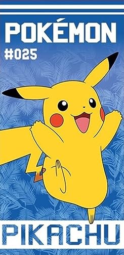 empireposter Pokemon - Pikachu - #025 - Baumwoll Handtuch - 70x140 cm - Strandtuch Badetuch von empireposter