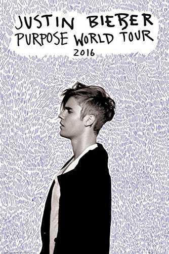 empireposter Purpose Tour Poster Justin Bieber Pop Musik Plakat Druck-Grösse 61x91,5 cm, Papier, bunt, 91.5 x 61 x 0.14 cm von empireposter