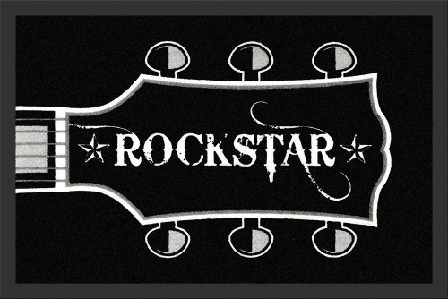 empireposter Rockstar/Guitar Head - Fussmatte, Größe: 60 x 40 cm, Material Polypropylen von empireposter