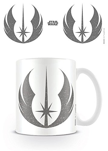 empireposter - Star Wars - Jedi Symbol - Größe (cm), ca. Ø8,5 H9,5 - Lizenz Tassen, NEU - Beschreibung: - Krieg der Sterne - Keramik Tasse, weiß, bedruckt, Fassungsvermögen 320 ml, spülmaschinen- und mikrowellenfest - von empireposter
