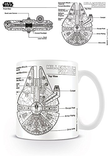 empireposter Star Wars - Millennium Falcon Sketch - Keramik Tasse - Größe Ø8,5 H9,5cm von empireposter