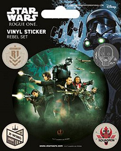 empireposter Star Wars - Rogue One - Rebel Stickerset Set mit 5 Sticker Aufkleber 10x12,5 cm von empireposter