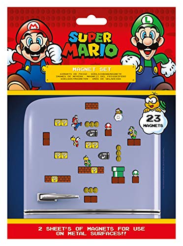 empireposter Super Mario - Mushroom Kingdom - Magnet Set - 23 Motive - Größe Verpackung 18x24 cm von empireposter