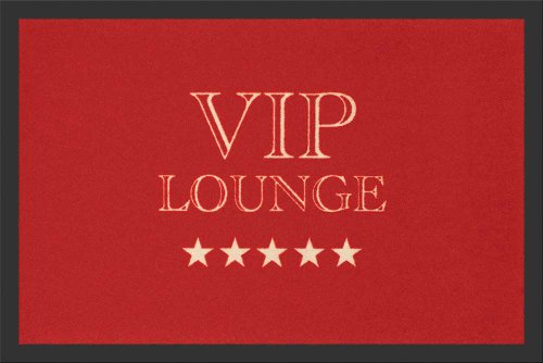 empireposter VIP Lounge (rot) - Fussmatte, Größe: 60 x 40 cm, Material Polypropylen von empireposter