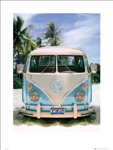 empireposter Volkswagen - VW Bus - Kunstdruck Artprint Auto Klassiker VW-Bus - Grösse 60x80 cm von empireposter