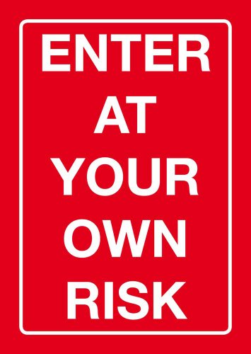 empireposter Warning - Enter at Your own Risk - Sticker Aufkleber - Grösse ca. 7x10 cm von empireposter