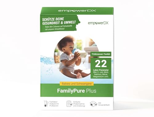 empowerDX FamilyPure Plus: Für Babies und Schwangere Leitungswasseranalyse inkl. E.coli/Coliforme Keime von empowerDX