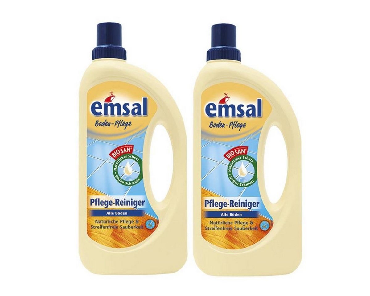 emsal 2x emsal Boden-Pflege Pflege Reiniger 1 Liter mit Biosan - Natürliche Fussbodenreiniger von emsal