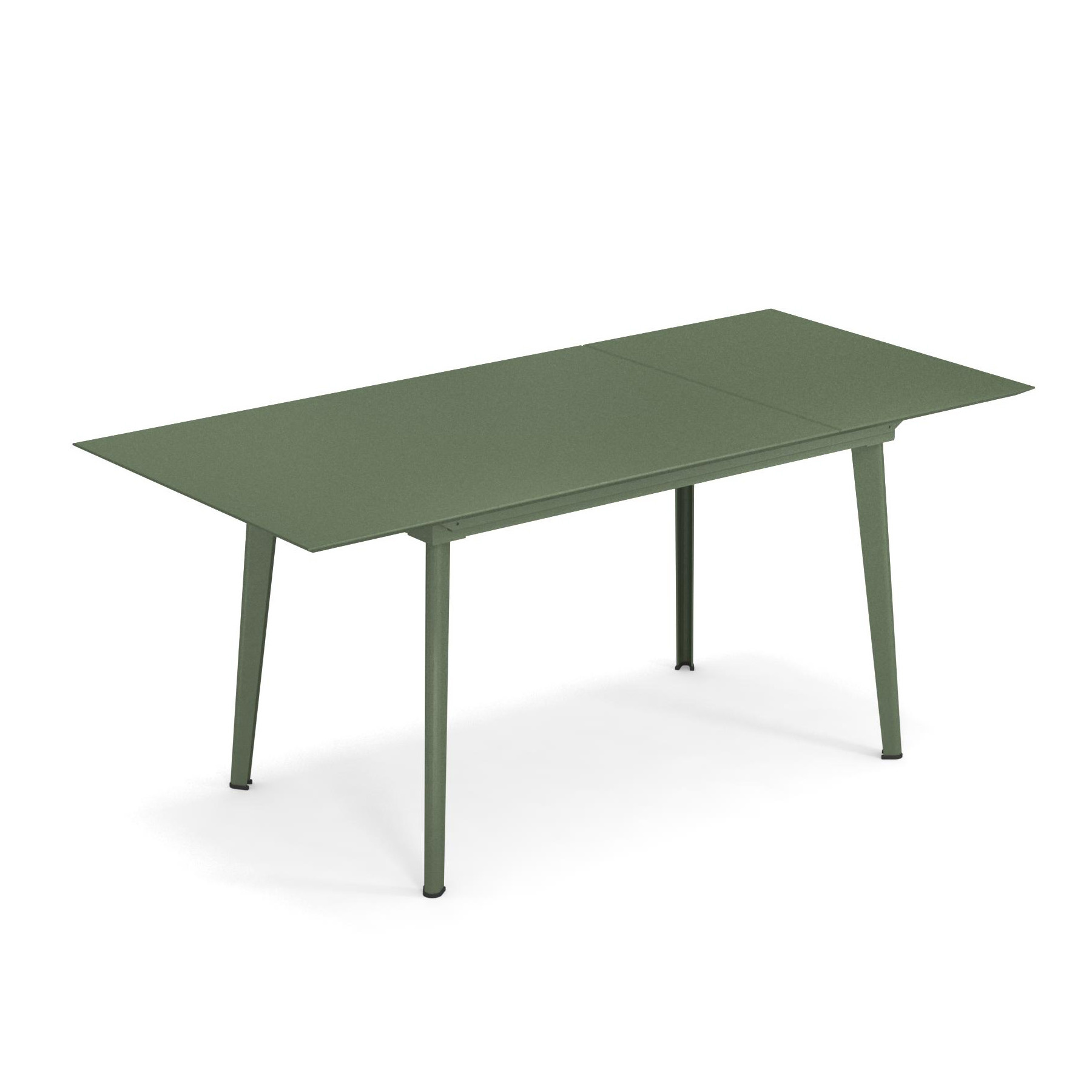 emu - Plus4 Balcony Gartentisch ausziehbar 120x80cm - armee grün/pulverbeschichtet/LxBxH 120+52x80x76cm von emu