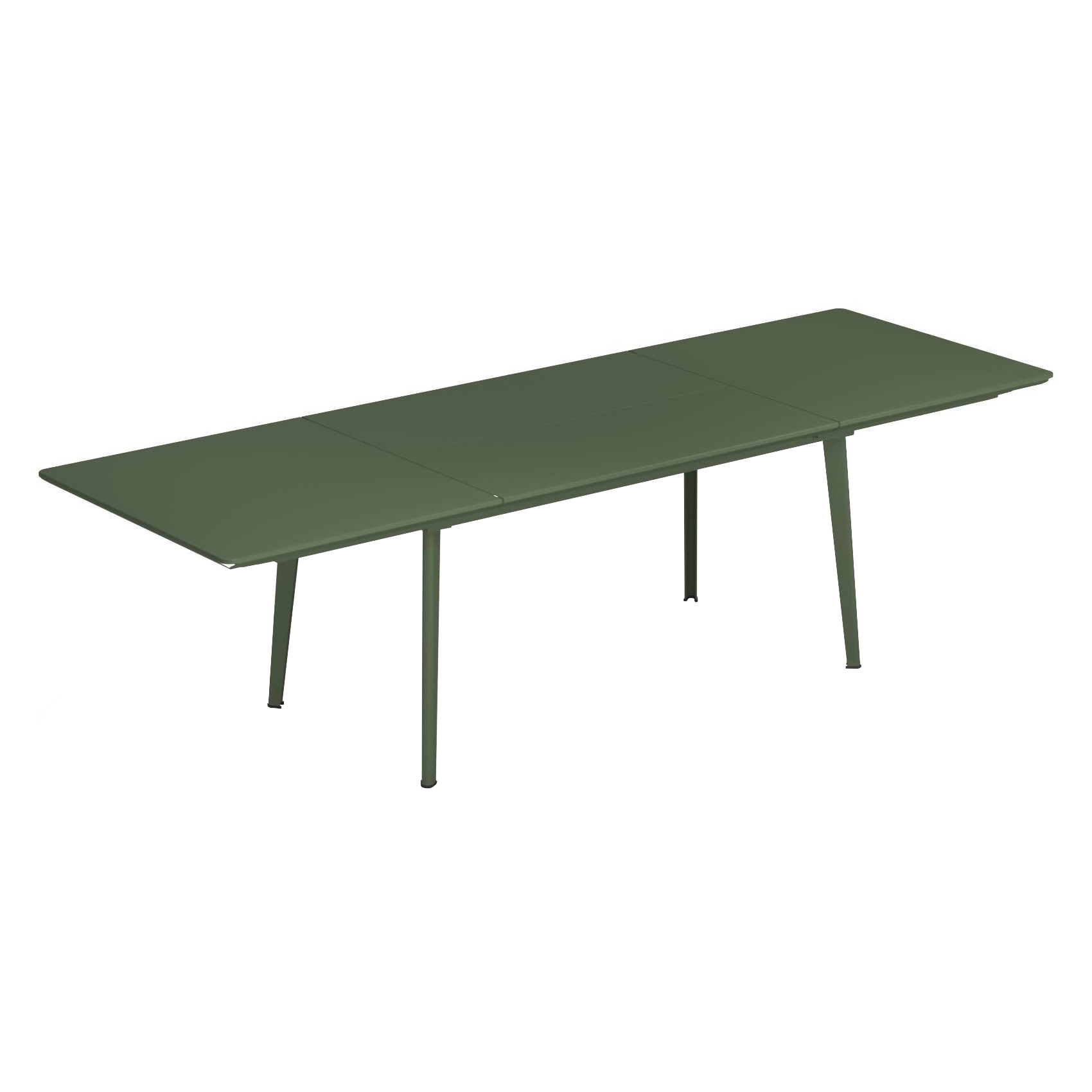 emu - Plus4 Gartentisch ausziehbar 160x90cm - grün/pulverbeschichtet/LxBxH 160+110x90x76cm von emu