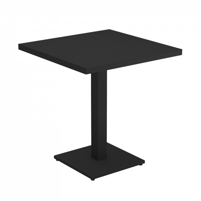 Emu - Round Gartentisch 70x70x75cm - schwarz/pulverbeschichtet/LxBxH 70x70x75cm von Emu