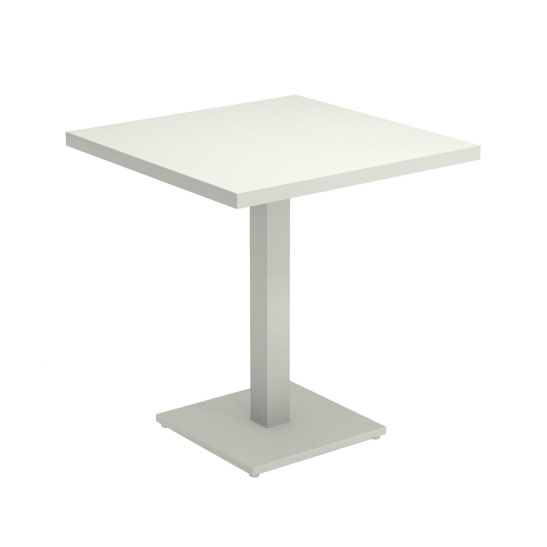 Emu - Round Gartentisch 70x70x75cm - weiß/pulverbeschichtet/LxBxH 70x70x75cm von Emu