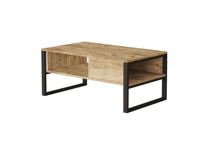 Couchtisch Laukaa Beistelltisch mit 2 Ablagefächern Wohnzimmertisch 44,5 x 100 x 60 cm Sofatisch von [en.casa]
