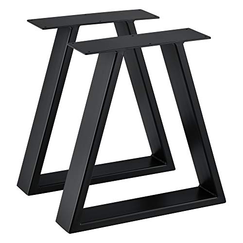 [en.casa] 2X Tischgestell 40x10x40 cm im 2er Set Stahl Metallgestell Schwarz von [en.casa]