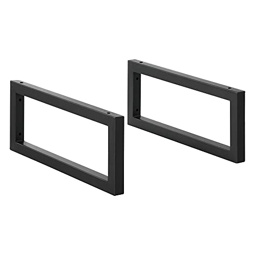 [en.casa] 2x Gestell 50x20cm Wandkonsole im 2er-Set Waschtischhalterung Waschtischkonsole Wandmontage Stahl Schwarz von [en.casa]