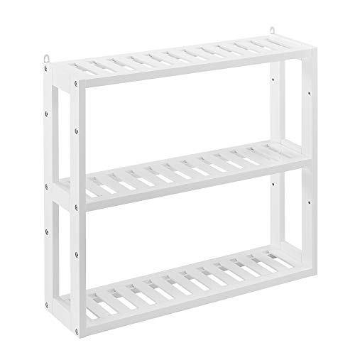 [en.casa] Badezimmerregal Regal Wandregal Badregal Badmöbel Ablage weiß 54x60x15cm von [en.casa]
