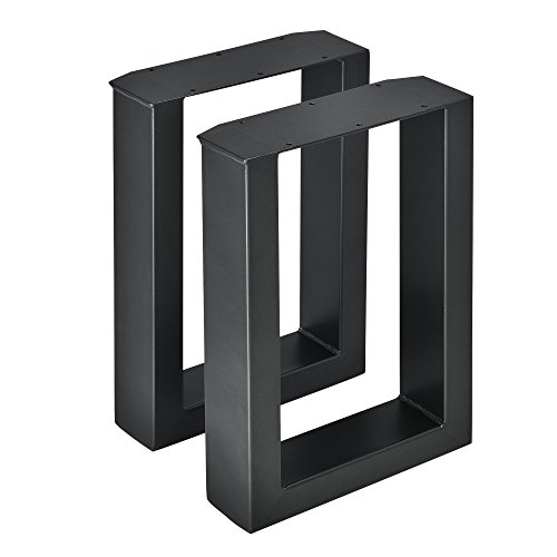 [en.casa] Bankgestell Makers 2er-Set Esstischgestell Couchtischgestell Tischbeine Stahl pulverbeschichtet viereckig Schwarz 30x43cm von [en.casa]
