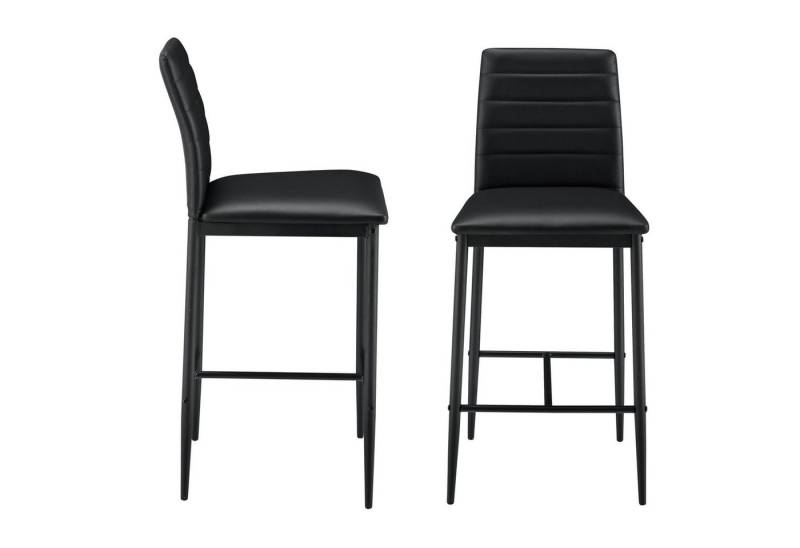 en.casa Barhocker (Set, 2er), Design-Sitzhocker 96 x 43 x 47cm Schwarz von en.casa