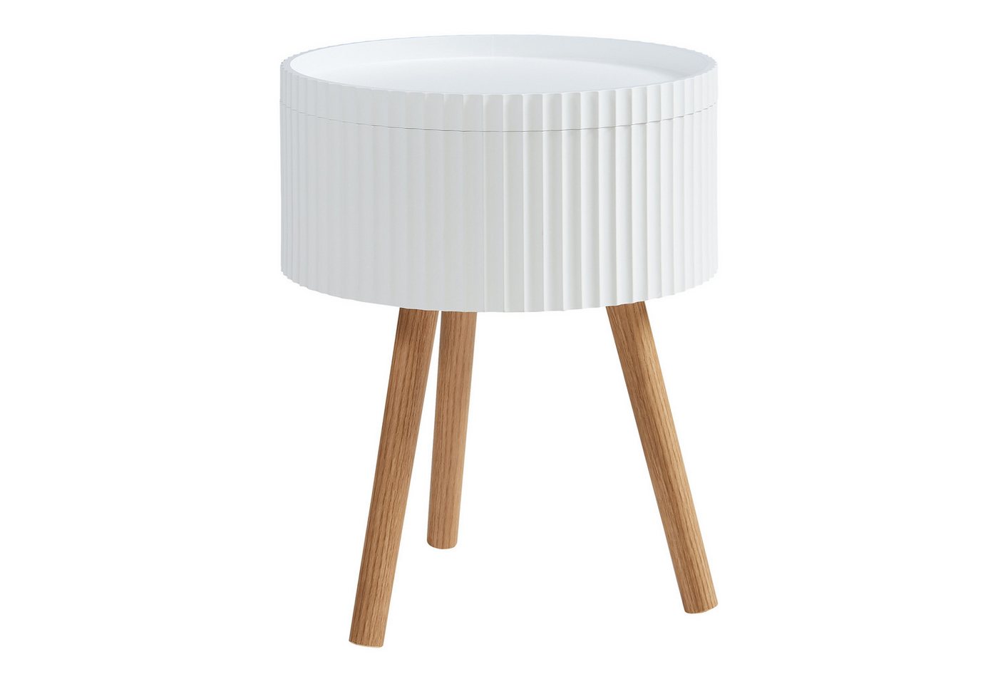 en.casa Beistelltisch, »Bongard« Ø38 x 48 cm mit Stauraum rund Weiß en.casa Beistelltisch, »Bongard« Ø38 x 48 cm mit Stauraum rund Weiß von en.casa