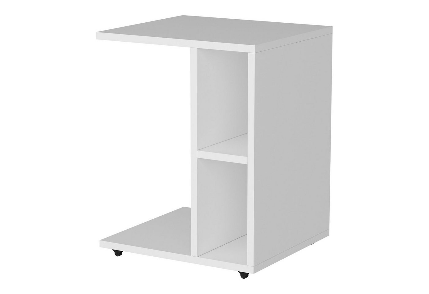 en.casa Beistelltisch, »Brørup« in C-Form mit 2 Ablagefächern Weiß en.casa Beistelltisch, »Brørup« in C-Form mit 2 Ablagefächern Weiß von en.casa