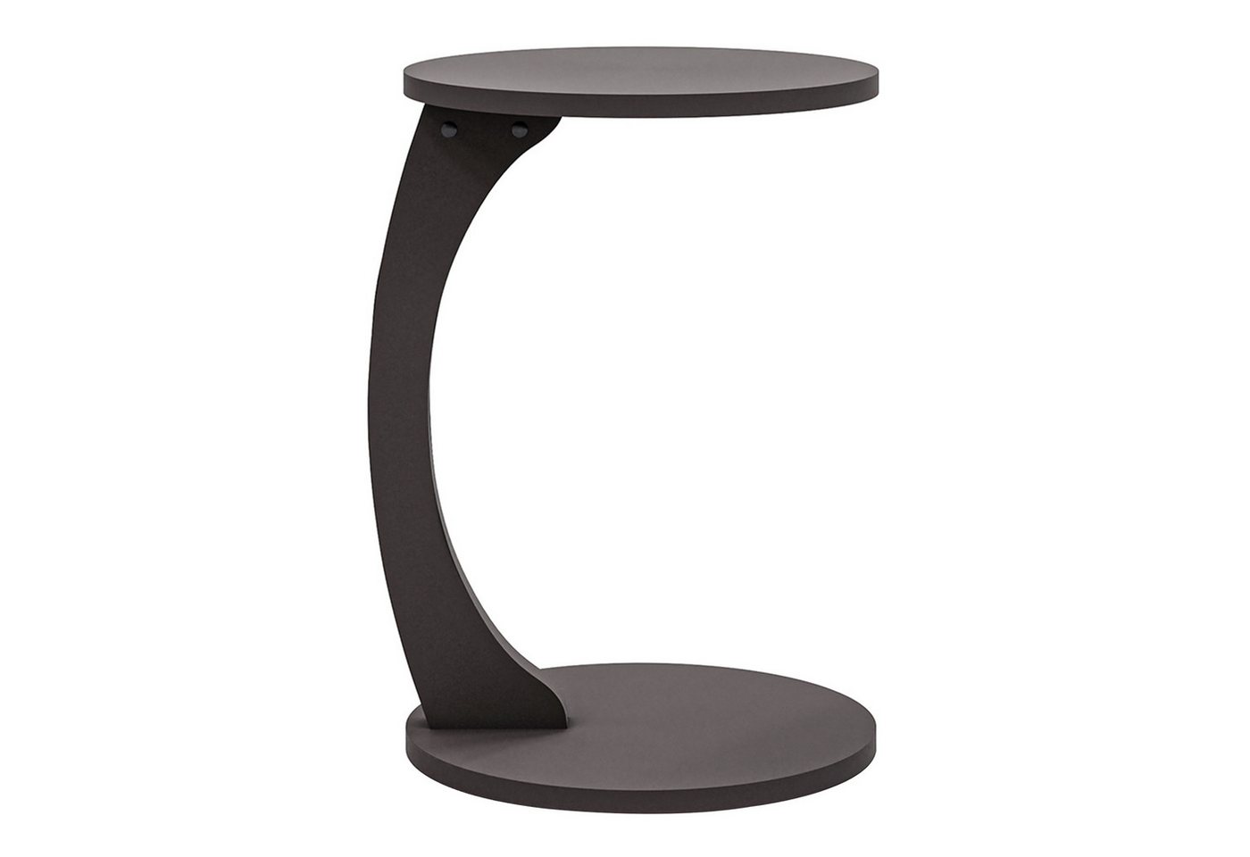 en.casa Beistelltisch, »Holeby« C-Form mit 4 Rollen rund 56 x Ø 38 cm Grau en.casa Beistelltisch, »Holeby« C-Form mit 4 Rollen rund 56 x Ø 38 cm Grau von en.casa
