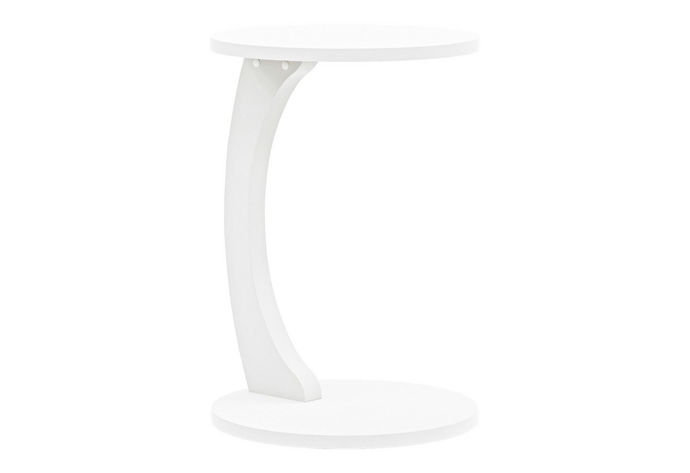 en.casa Beistelltisch, »Holeby« C-Form mit 4 Rollen rund 56 x Ø 38 cm Weiß en.casa Beistelltisch, »Holeby« C-Form mit 4 Rollen rund 56 x Ø 38 cm Weiß von en.casa