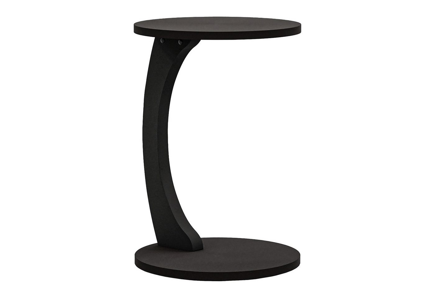 en.casa Beistelltisch, »Holeby« C-Form mit 4 Rollen rund 56 x Ø 38 cm Schwarz, matt en.casa Beistelltisch, »Holeby« C-Form mit 4 Rollen rund 56 x Ø 38 cm Schwarz, matt von en.casa