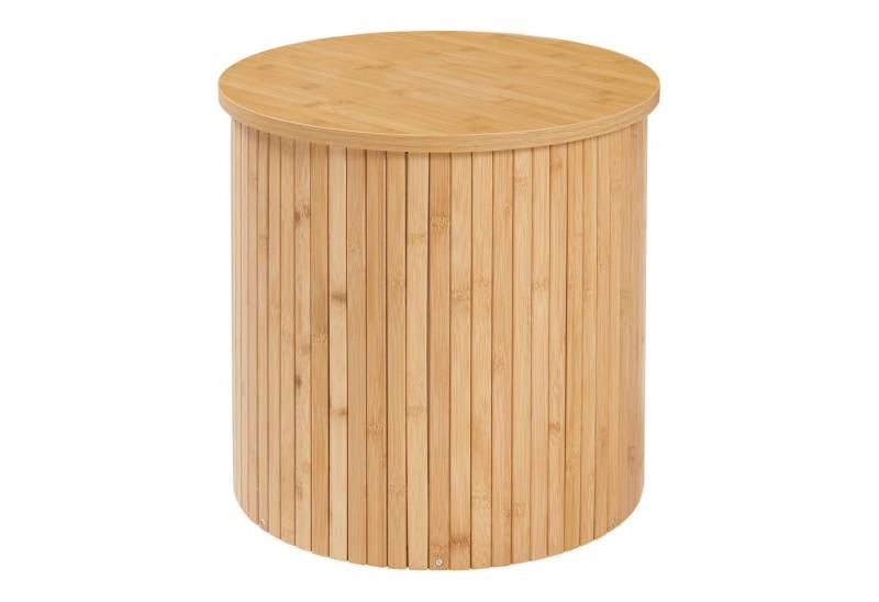 en.casa Beistelltisch, »Ledepid« 40 x Ø40 cm rund Bambus + MDF Natur von en.casa
