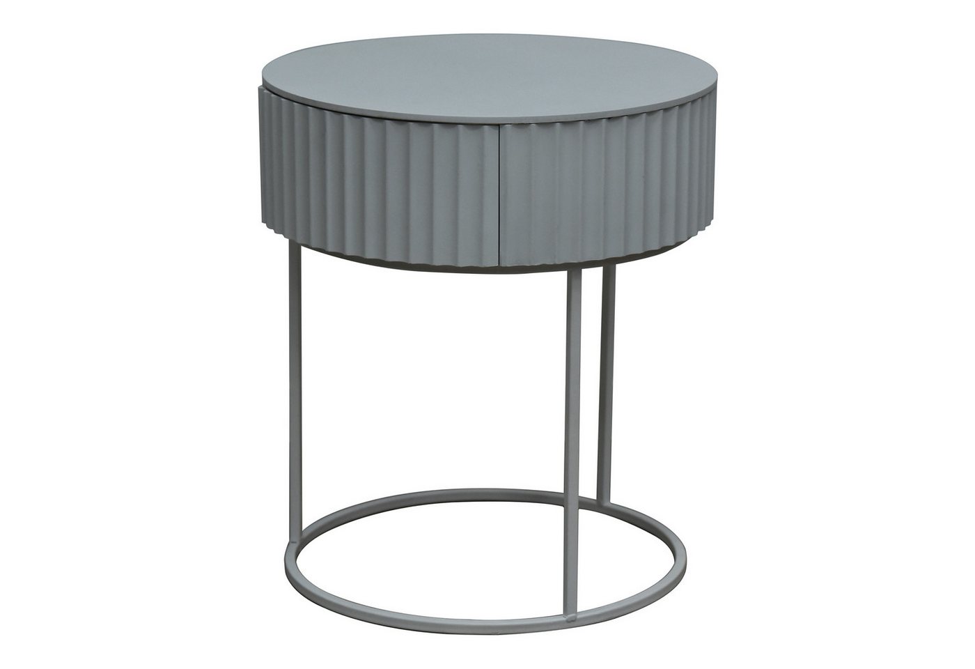 en.casa Beistelltisch, »Rill« mit Schublade rund Metallgestell 46 x Ø40 cm Grau en.casa Beistelltisch, »Rill« mit Schublade rund Metallgestell 46 x Ø40 cm Grau von en.casa
