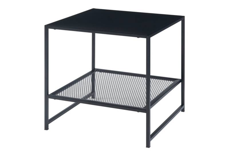 en.casa Beistelltisch, »Ruokolahti« Stahl 51 x 51 x 51 cm Schwarz, matt von en.casa