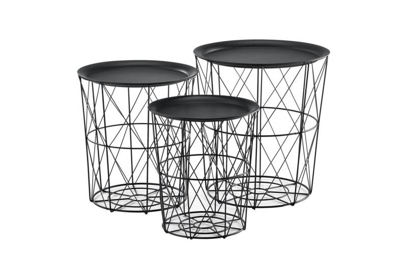 en.casa Beistelltisch, Worcester Couchtisch-Set in 3 Größen Schwarz en.casa Beistelltisch, Worcester Couchtisch-Set in 3 Größen Schwarz von en.casa