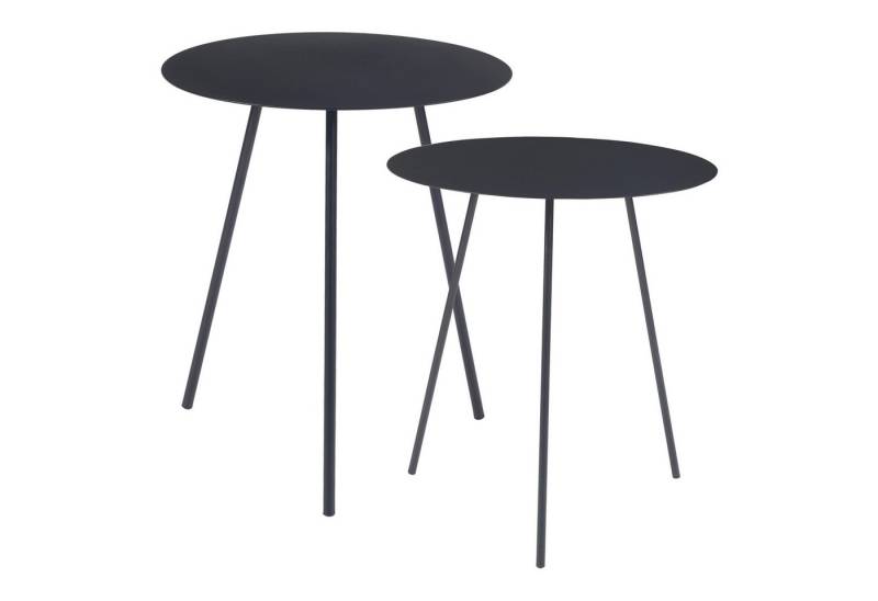 en.casa Beistelltisch (2er Set), »Sula« Metall Schwarz von en.casa