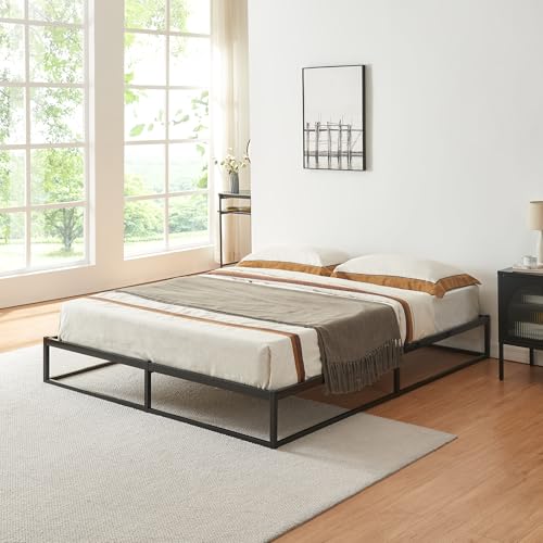 [en.casa] Bett Trerunta Metallbett 180 x 200 cm Doppelbett Bettgestell aus Metall Betten Stauraum unter dem Bett Bettrahmen Stahl Schwarz von [en.casa]
